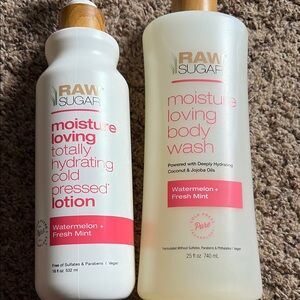BRAND NEW Raw Sugar Body Wash and Lotion Set